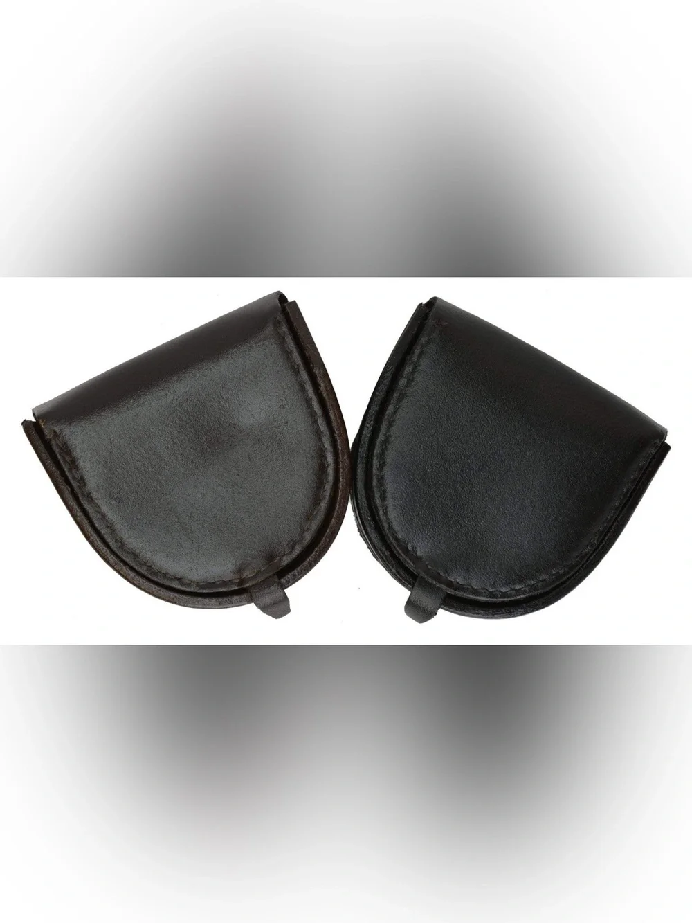 100% Genuine Leather Black Horseshoe Wallet